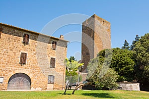 Tuscania, Viterbo, Italy: the Torre di Lavello, tower inside town