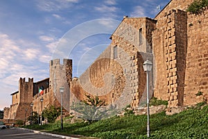Tuscania, Viterbo, Lazio, Italy: the medieval city walls of the ancient town