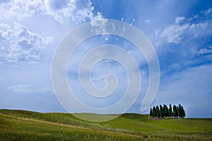 TUSCANY countryside, landscape with cypress