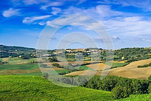 Tuscany, farmhouse and landscape on the hills of Val d'Orcia - Italy