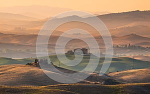 Tuscany Farmland with Villas and Villages