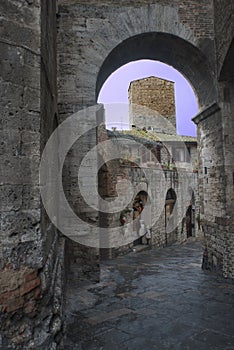 Tuscany: foreshortening of pienza