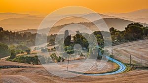 Tuscany hills panorama view