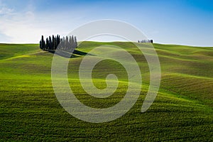 Tuscany hills after sunrise