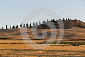 Tuscany landscape around Siena in the early morning