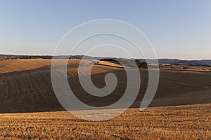 Tuscany landscape around Siena in the early morning