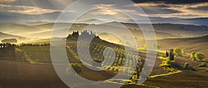 Tuscany Landscape,autumn field,Italy,Val,D,Orcia