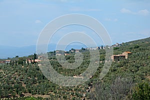 Tuscany landscape nearby Vinci city