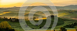 Tuscany - Landscape panorama, hills and meadow, Toscana - Italy