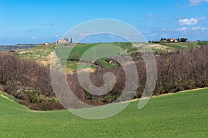 Tuscany landscape in spring, Orcia Valley, Italy