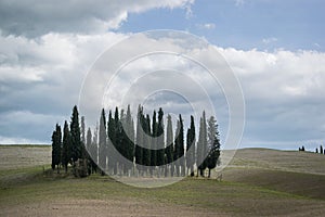 Tuscany rural landscaper path countryside italy green blue