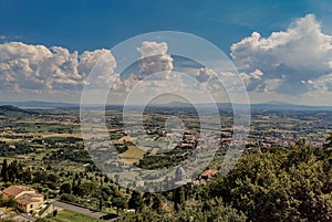 Tuscany sky full of clouds