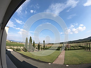 Tuscany view  on a winefarm photo