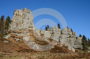 Tustan - fortress in Carpathian Mountains,Western Ukraine