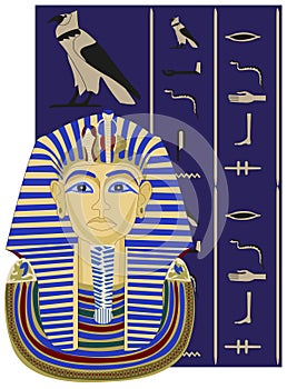 Tutankhamun and Hieroglyphs photo