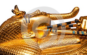 Tutankhamun`s golden sarcophagus