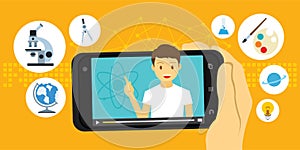 Tutorial and elearning education video via mobile smartphone