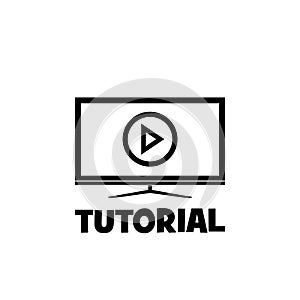 Tutorial icon isolated on white background