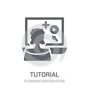 Tutorial icon. Trendy Tutorial logo concept on white background