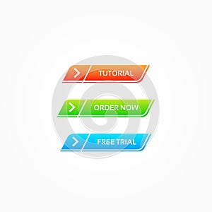 Tutorial, Order Now & Free Trial Buttons