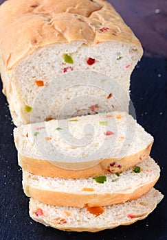 Tutti frutti bread - sweet milk bread photo