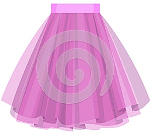 Tutu pink skirt image isolated on white