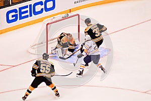 Tuukka Rask makes the Save!