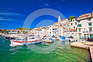 Tuurquoise waterfront of historic town of Sibenik photo