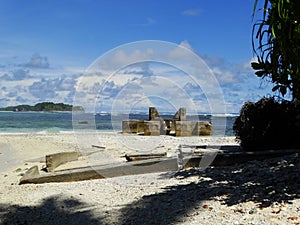 Tuvalu, Funafuti Atoll, the street scene