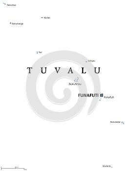 Tuvalu political map photo