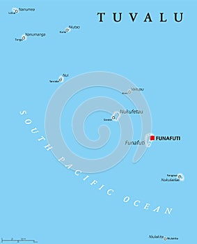 Tuvalu Political Map photo
