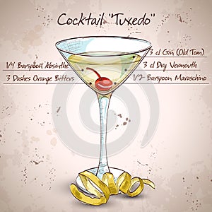 Tuxedo alcoholic cocktail
