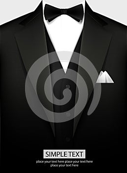 Tuxedo with bow photo