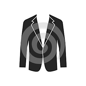 Tuxedo icon vector. Dinner jacket illustration sign. Suit symbol or logo.