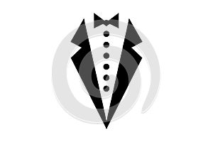 Tuxedo logo design silhouette