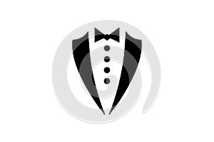Tuxedo logo design silhouette photo
