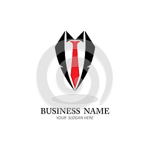 Tuxedo Man Logo Design Template Vector Icon.