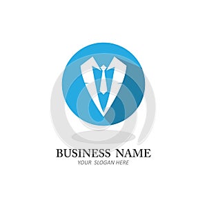 Tuxedo Man Logo Design Template Vector Icon.