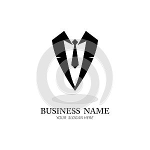 Tuxedo Man Logo Design Template Vector Icon.