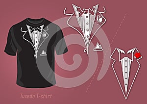 Tuxedo t-shirt vector design