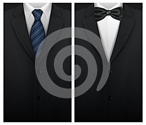 Tuxedo vector background with bow tie