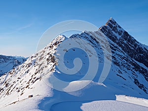 Tuxer Joch peak from Hintertux glacier photo