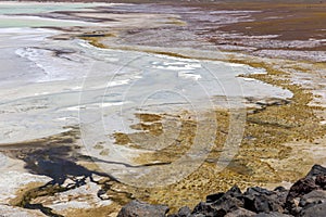 Tuyajto Lagoon in the Atacama Desert, Chile, South America