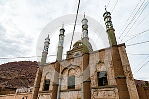 Tuyoq village Tuyuk: the mosque of this traditional uighur village set in a lush valley cutting through the flaming mountains