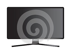 TV 4K flat screen lcd, plasma, tv mock up,black blank HD monitor mockup. Modern video panel black flatscreen .Isolated on white.