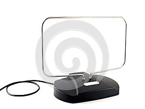 TV antenna isolated on white background photo