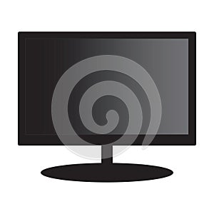 TV black Screen hd, PC monitor - Isolated On White Background - Vector Illustration, Graphic Design Editable For Your Design.