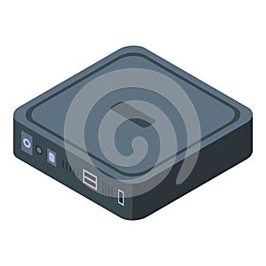 Tv box icon, isometric style