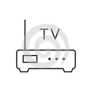 TV box line outline icon