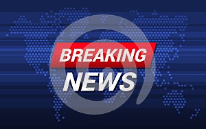 TV Breaking News Screen Background. Vector